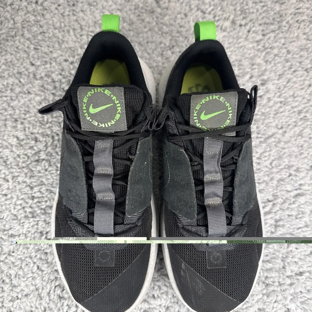 Nike Flex Runner DB3551-001 Black Green Youth 5.5Y Women's 7 Pre-Owned